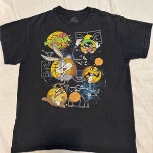 VTG Faded Medium Space Jam Movie Looney Tunes T-Shirt Taz Bugs Donald Marvin